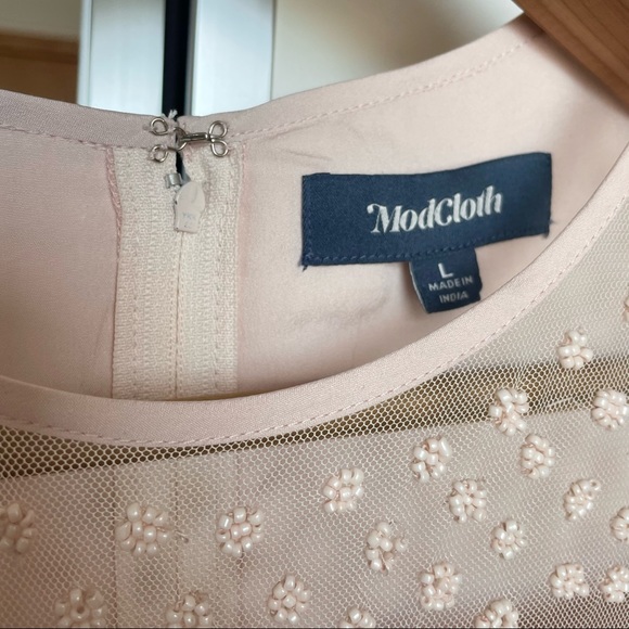 Modcloth Blush Embroidered Dress - Never Worn - Picture 9 of 9